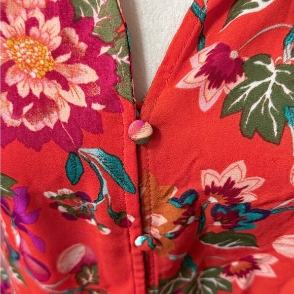 Rose & Olive Vibrant Red Floral Top - Picture 2 of 7